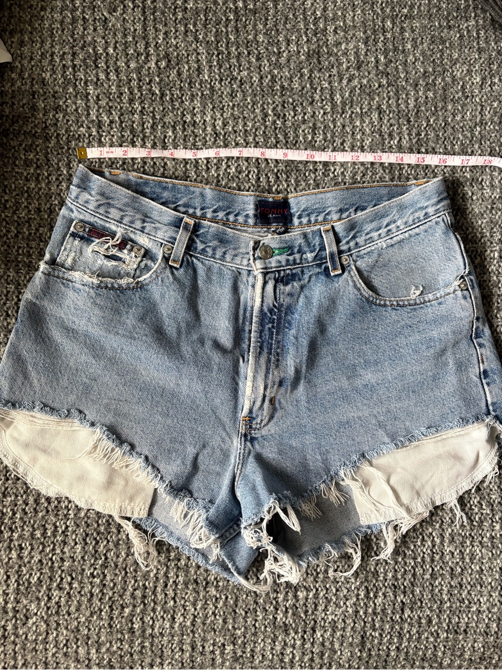 Tommy Hilfiger Distressed Denim Shorts